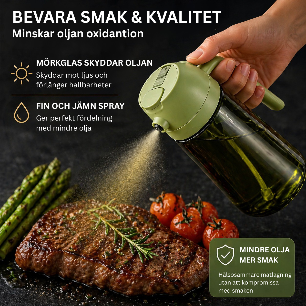 OleaMist - 2-i-1 Oljeflaska & Spray